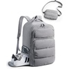 BAGSMART 35L Travel Backpack for Women, 17.3″ Carry-On Personal Item(Grey)