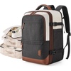 BAGSMART 37L Expandable Travel Backpack Compression Carry On Daypack(Black White)