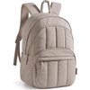 BAGSMART College Laptop Backpack,Cute Travel Backpack for Women,Quilted Computer Bookbag(03-camel)