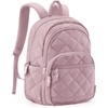 BAGSMART College Laptop Backpack,Cute Travel Backpack for Women,Quilted Computer Bookbag(10-rose Purple)