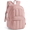 BAGSMART College Laptop Backpack,Cute Travel Backpack for Women,Quilted Computer Bookbag(13-pink)