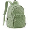 BAGSMART College Laptop Backpack,Cute Travel Backpack for Women,Quilted Computer Bookbag(14-green)