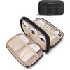 BAGSMART Electronics Organizer Travel Case for Cords Chargers Phones, Pink(Black)