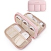 BAGSMART Electronics Organizer Travel Case for Cords Chargers Phones, Pink(Pink)