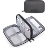 BAGSMART Electronics Travel Organizer for Cords, Zipper Pouch, Black(01-Black)