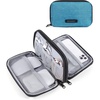 BAGSMART Electronics Travel Organizer for Cords, Zipper Pouch, Black(03-Dark Green)