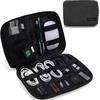 BAGSMART Electronics Travel Organizer for Cords, Zipper Pouch, Black(Black)