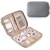 BAGSMART Large Electronics Travel Organizer Case for Women, Pink(G-Grey)