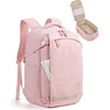 BAGSMART Travel Backpack for Women, 15.6 Inch Carry On Bag, Light Blue(Baby Pink)
