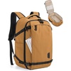 BAGSMART Travel Backpack for Women, 15.6 Inch Carry On Bag, Light Blue(Brownstone Yellow)