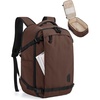 BAGSMART Travel Backpack for Women, 15.6 Inch Carry On Bag, Light Blue(Coffee Brown)