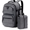 BAGSMART Travel Backpack for Women Men, 40L Flight Approved Carry on Backpack with Shoe Bag, TSA Large Personal Item Backpack with 17 Inch Laptop Compartment, Weekender Suitcase for Travel, Grey(Grey)