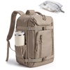 BAGSMART Travel Backpack for Women & Men, 17-Inch Laptop Carry on Backpack(Brown)