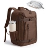 BAGSMART Travel Backpack for Women & Men, 17-Inch Laptop Carry on Backpack(Coffee Brown)