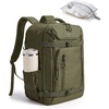 BAGSMART Travel Backpack for Women & Men, 17-Inch Laptop Carry on Backpack(Olive Green)