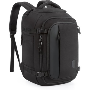 BAGSMART 28L Water-Resistant Travel Backpack, USB Port, 17.3″ Laptop, Black(Black)