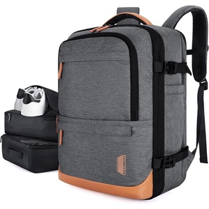 BAGSMART 37L Expandable Travel Backpack Compression Carry On Daypack(Grey)