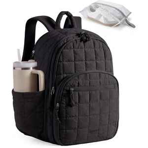 BAGSMART Travel Backpack for Women, 15.6″ College Laptop Backpack, Black(Dark Black)