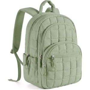 BAGSMART Travel Backpack for Women, 15.6″ College Laptop Backpack, Black(Forest Green)
