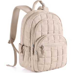 BAGSMART Travel Backpack for Women, 15.6″ College Laptop Backpack, Black(Khaki Brown)