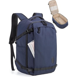 BAGSMART Travel Backpack for Women, 15.6 Inch Carry On Bag, Light Blue(Dark Blue)