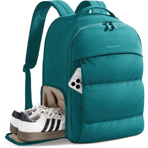 BAGSMART Travel Backpack for Women, Gym Backpack with Shoe Compartment(Teal)