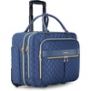 BAGSMART Rolling Laptop Bag Women, 17.3-Inch Quilted Briefcase on Wheels, Computer Case for Business Travel Work(Navy Blue)