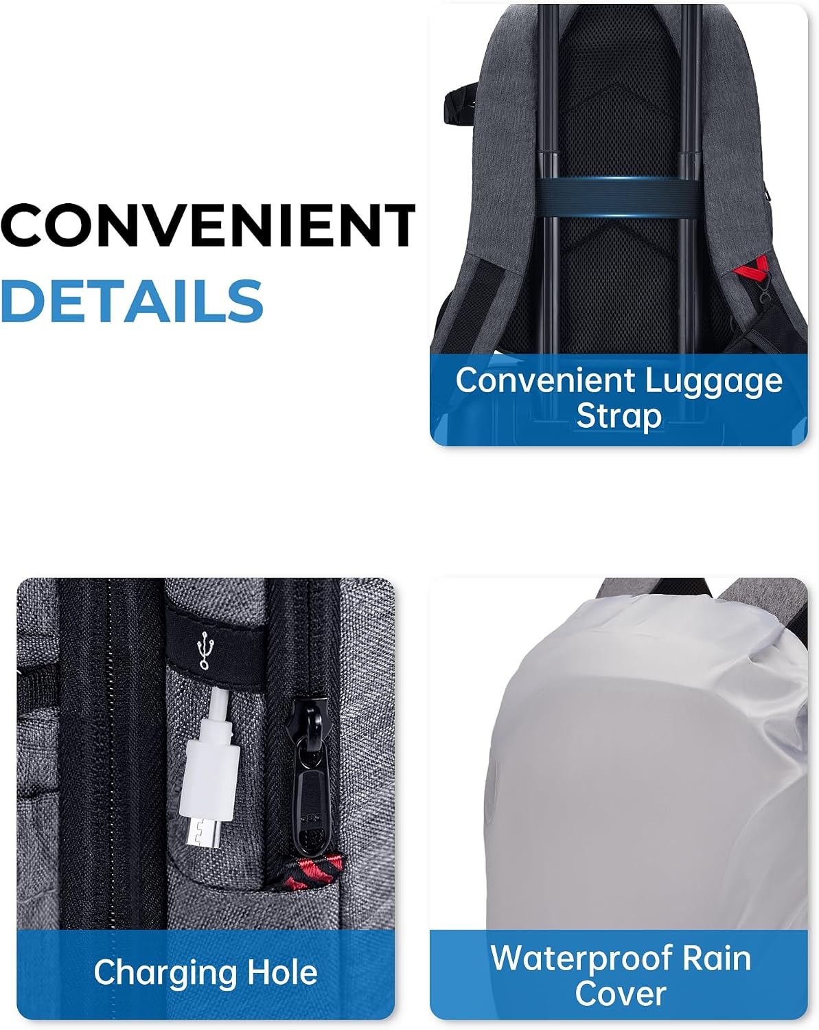 image:imageBAGSMART Camera Bag DSLR SLR Small Camera Backpack Fits 13 Inch Laptop Photography Backpacks with Rain Cover amp Tripod Holder