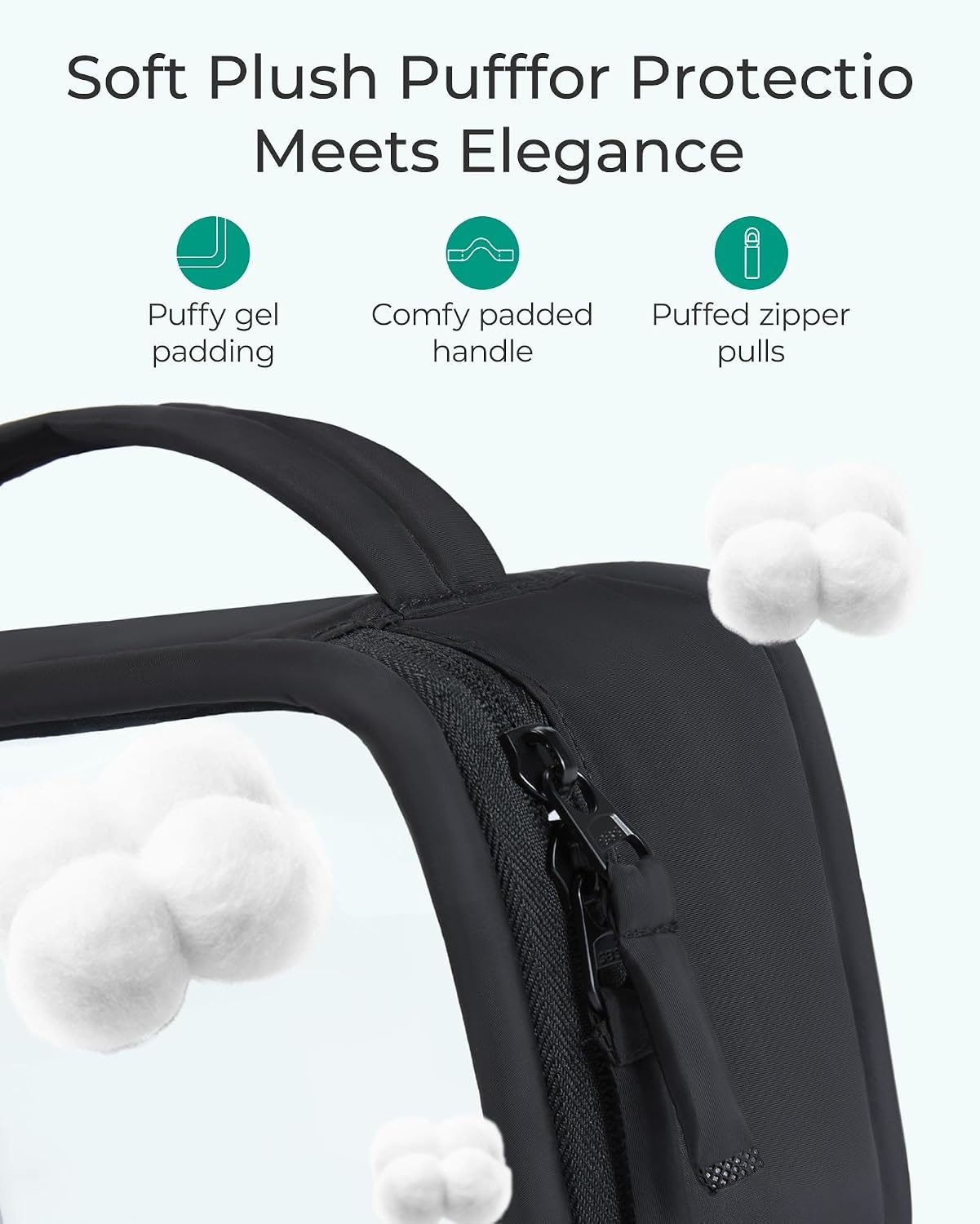 image:imageBAGSMART TSAApproved Toiletry Bag Large Opening Clear Makeup Bag with Handle Quart Sized Travel Toiletry Bag CarryOn Airline Compliant for Men and Women BlackBlush Pink