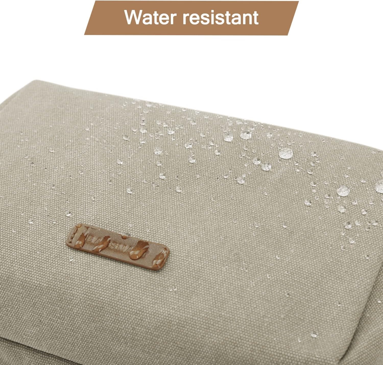image:imageBAGSMART Toiletry Bag for Men Canvas Travel Toiletry Organizer Dopp Kit Waterresistant Shaving Bag for Toiletries AccessoriesGreyMediumBeige