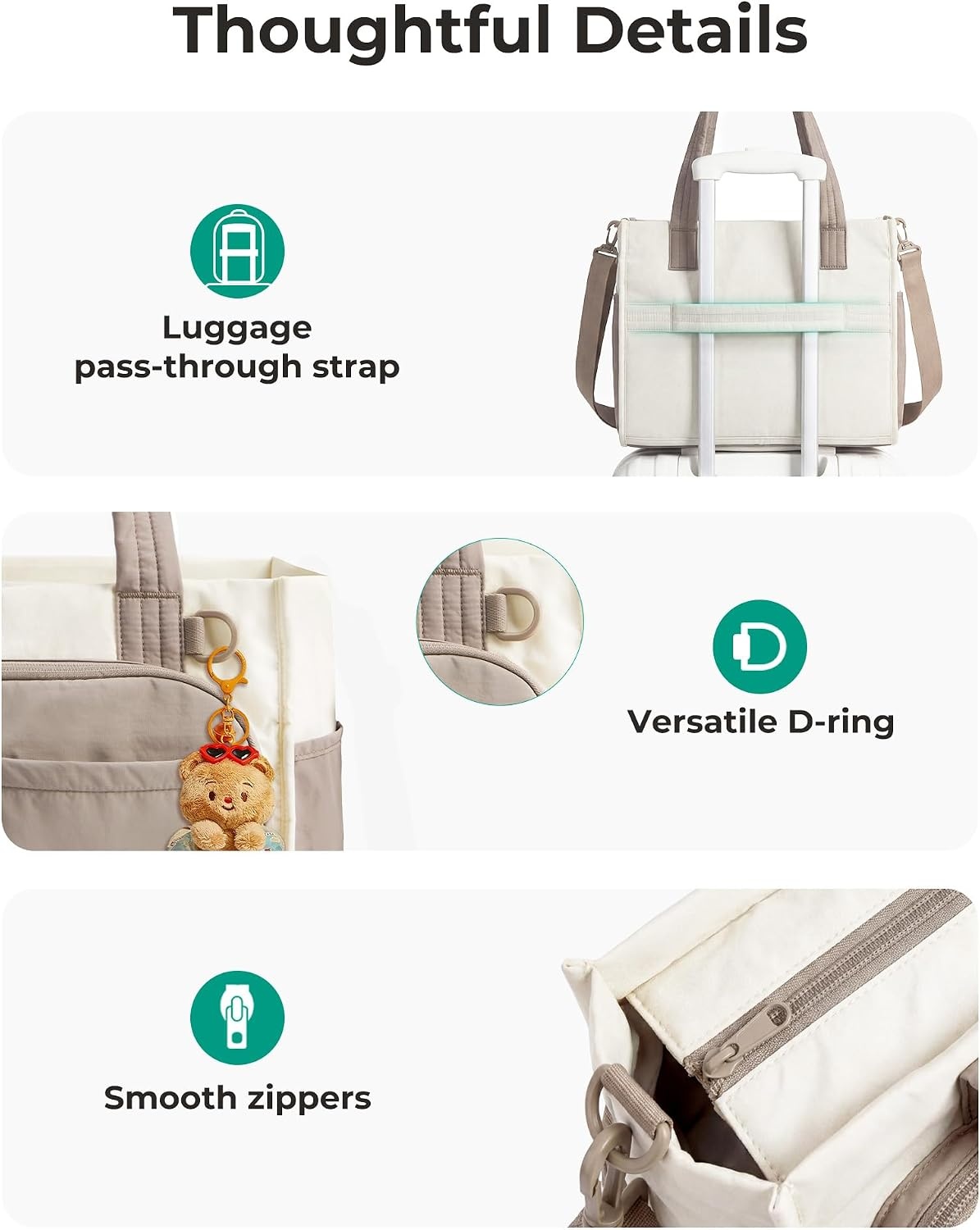 image:imageBAGSMART Tote Bag for Women Puffy Laptop Work College Shoulder HandbagForest Green