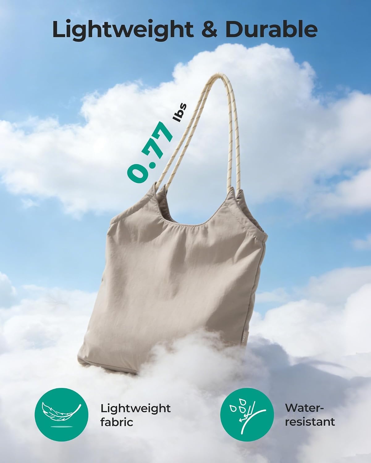 image:imageBAGSMART Tote Bag for Women Travel Tote Beach Bag with Zipper for GymCamel