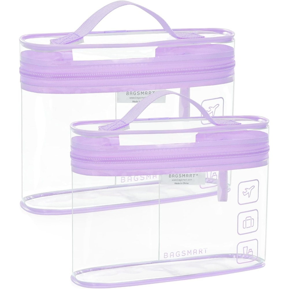 image:imageBAGSMART 18 Pack TSA Approved Travel Bottles for Toiletries Leak Proof Silicone Travel Size Containers Bottles for Shampoo Purple01Purple