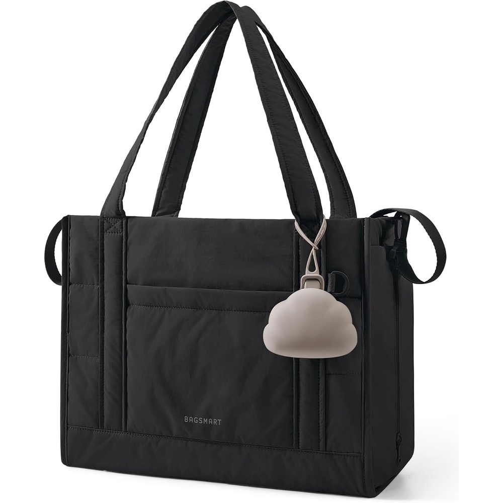 image:imageBAGSMART Diaper Bag Tote Puffer Baby Bag Lightweight for Travel WorkBlack
