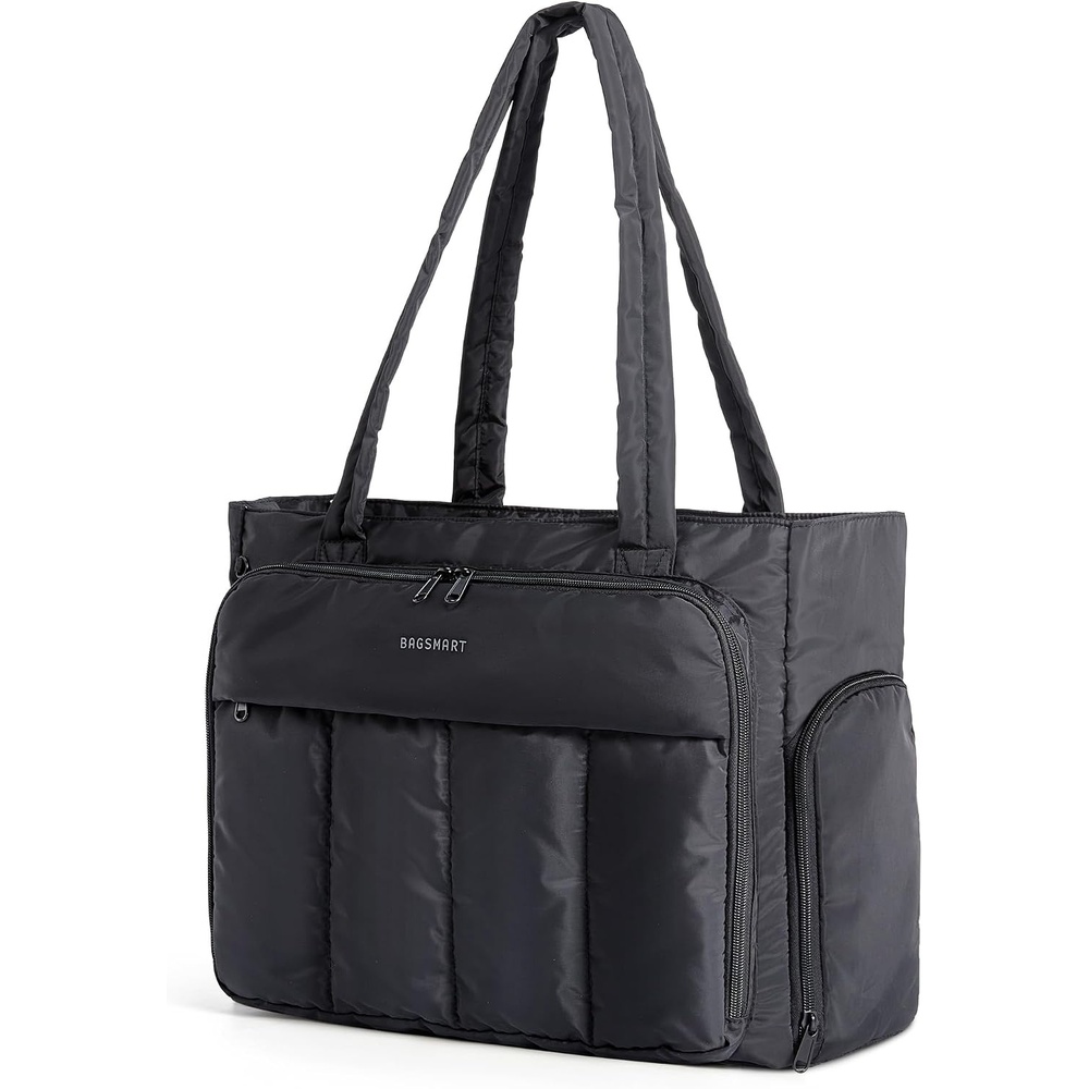 image:imageBAGSMART Puffer Tote Bag for Women 21L26L Work Tote Shoulder HandbagBlack2