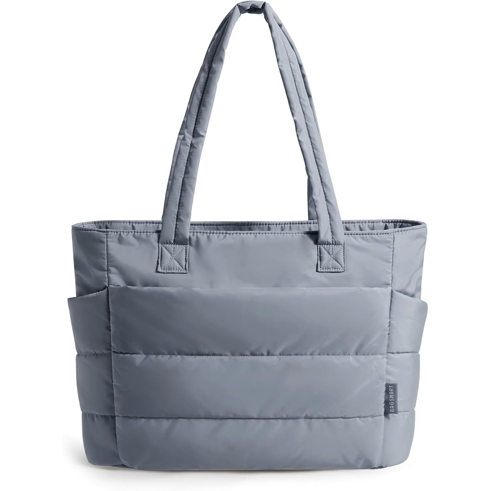 image:imageBAGSMART Puffy Tote Bag for Women Lightweight Work Tote HandbagDark Grey