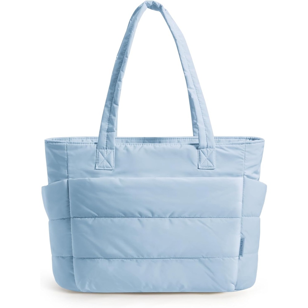 image:imageBAGSMART Puffy Tote Bag for Women Lightweight Work Tote HandbagHorizon Blue