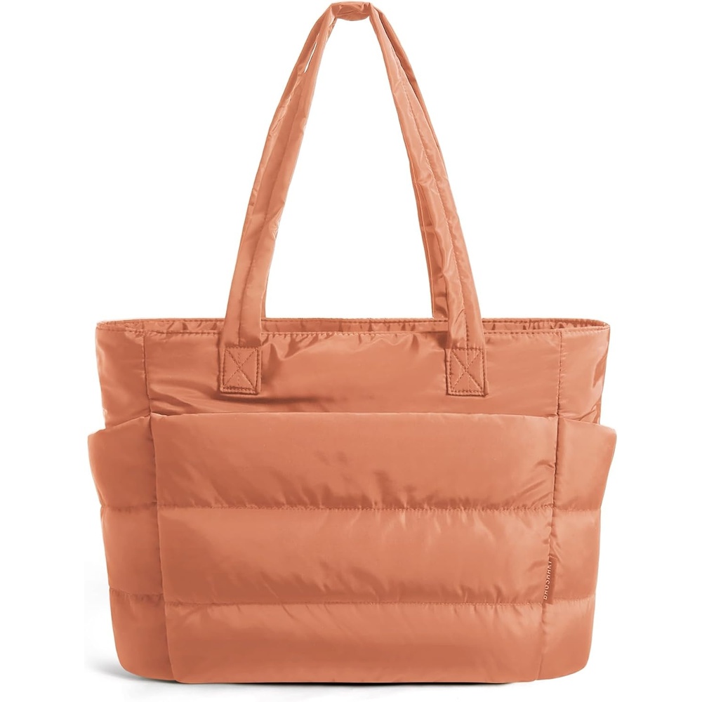 image:imageBAGSMART Puffy Tote Bag for Women Lightweight Work Tote HandbagOrange