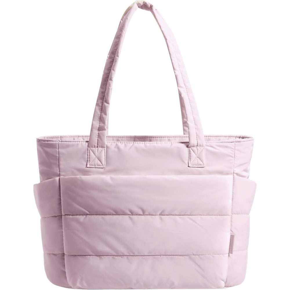 image:imageBAGSMART Puffy Tote Bag for Women Lightweight Work Tote HandbagPink