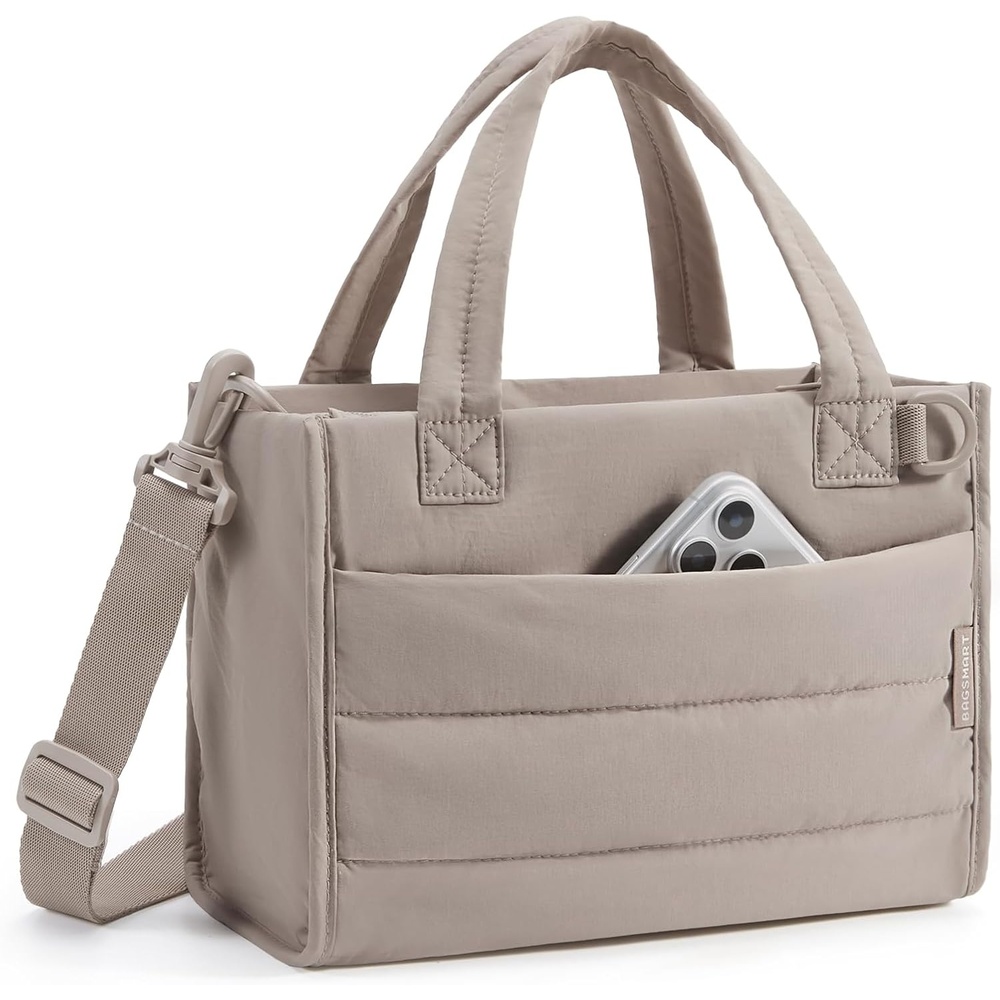 image:imageBAGSMART Small Tote Bag for Women Work Teacher Bag with Zipper ClosureDesert