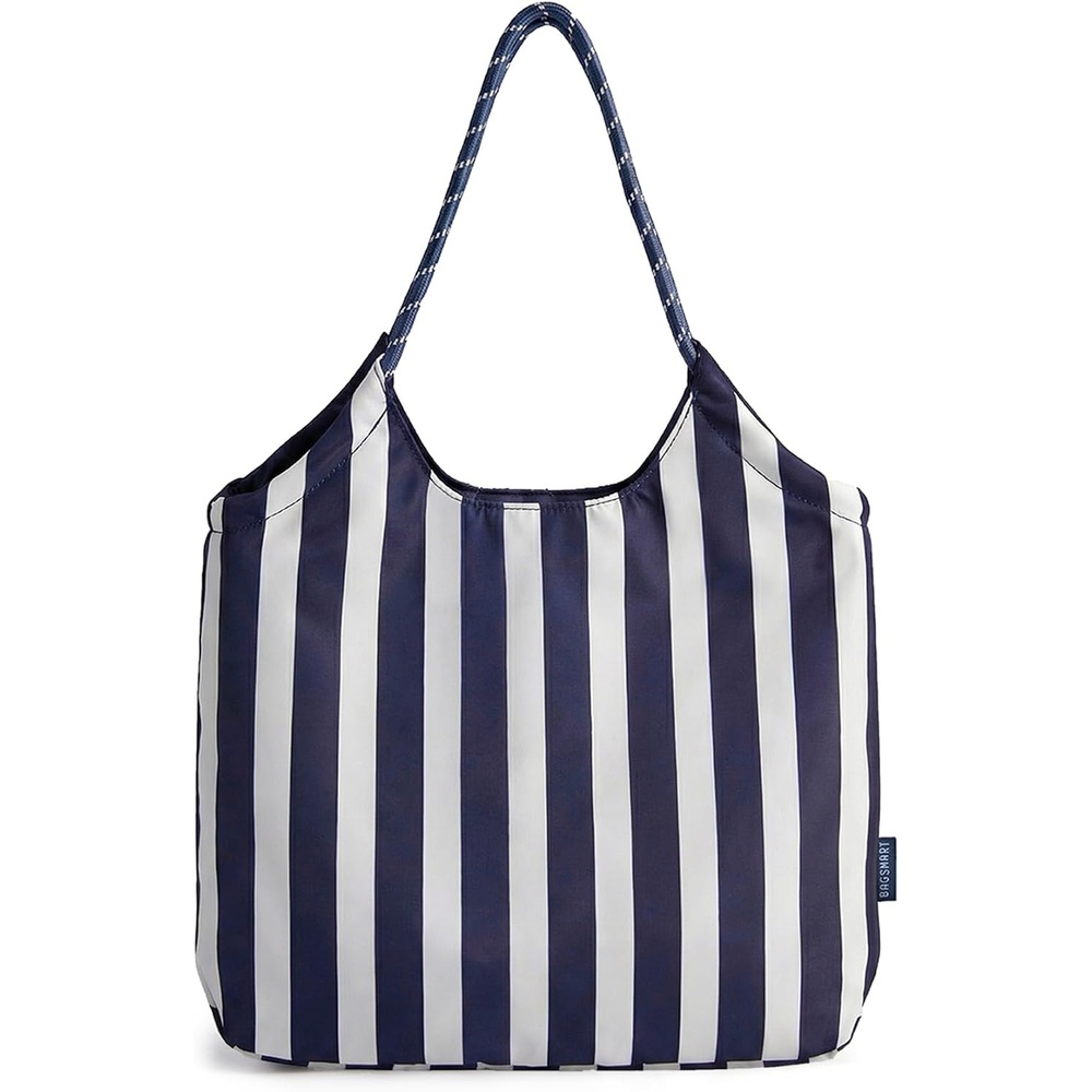 image:imageBAGSMART Tote Bag for Women Travel Tote Beach Bag with Zipper for GymNavy Stripes