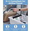 BAGSMART 18 Pack TSA Approved Travel Bottles for Toiletries, Leak Proof Silicone Travel Size Containers Bottles for Shampoo, Purple(01-White)