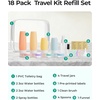 BAGSMART 18 Pack TSA Approved Travel Bottles for Toiletries, Leak Proof Silicone Travel Size Containers Bottles for Shampoo, Purple(03-Rose Pink)