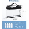 BAGSMART 18 Pack TSA Approved Travel Bottles for Toiletries, Leak Proof Silicone Travel Size Containers Bottles for Shampoo, Purple(Gray)