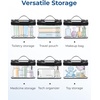 BAGSMART 18 Pack TSA Approved Travel Bottles for Toiletries, Leak Proof Silicone Travel Size Containers Bottles for Shampoo, Purple(Gray)