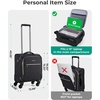 BAGSMART 20″ Softside Expandable Spinner Carry-On, Airline Approved (Black)(Underseat-Dark Blue)