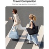 BAGSMART 2-in-1 Tote Bag for Women, Puffy Trapezoid Work Travel Handbag(Camel)