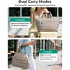 BAGSMART 2-in-1 Tote Bag for Women, Puffy Trapezoid Work Travel Handbag(Dim Gray)