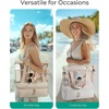 BAGSMART Beach Bag for Women, Large Beach Bag Swim Pool Bag(Beige)