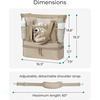BAGSMART Beach Bag for Women, Large Beach Bag Swim Pool Bag(Beige)